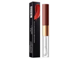 Glaze Labial De Cor Vermelho Lápis Labial De Duas Pontas Antiaderente Impermeável E De Longa Duração Para Festas E Compras
