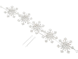 Tiara De Floco De Neve Com Strass Brilhantes, Acessório De Cabelo Leve Para Mulheres E