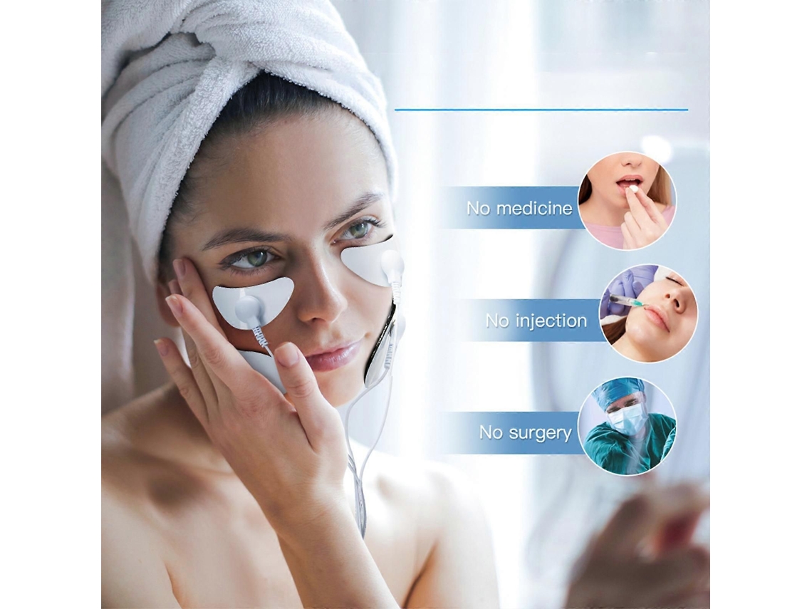 Masajeador Facial de Estiramento Facial, Estimuladores Elétricos Faciais Estimulador 8 Modos e 19 Níveis para Adelgazar GOKOCO