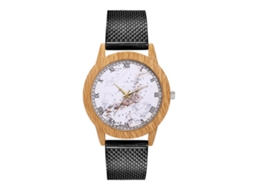 Relógio de quartzo unissex com pulseira de silicone, mostrador redondo, numerais romanos, preto casual.