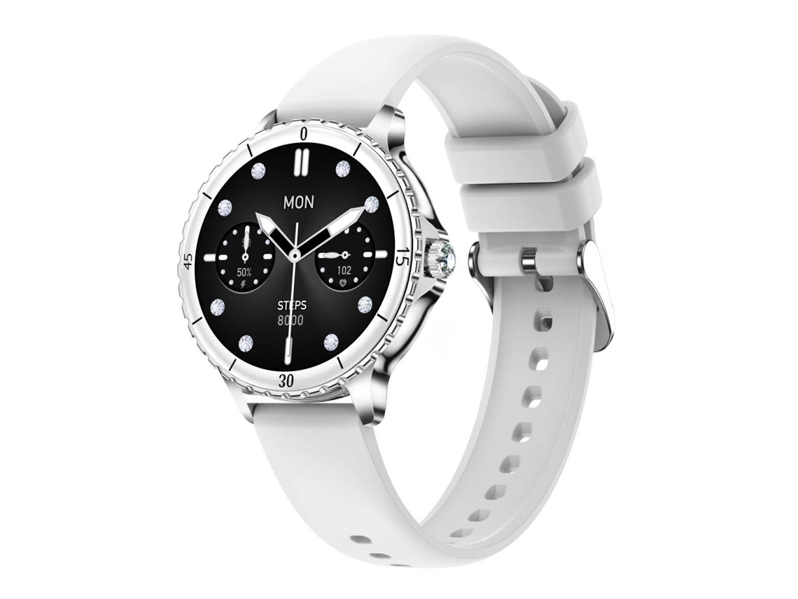 Smartwatch Com Tela Amoled De 1,27", Monitoramento De Saúde, Funções Femininas E Modos Esportivos (prateado)