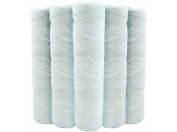 Pack 5 Cartuchos Filtro Água Espiral 9" 20 Micras. Compatível 10". Fabricado França.