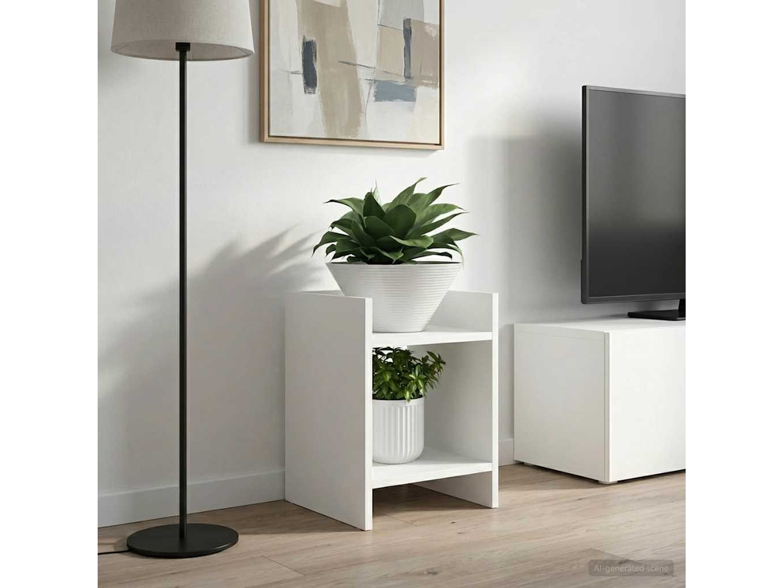 Vidaxl Suporte Para Plantas 2 Unid. Branco 30 X 30 X 40 Cm