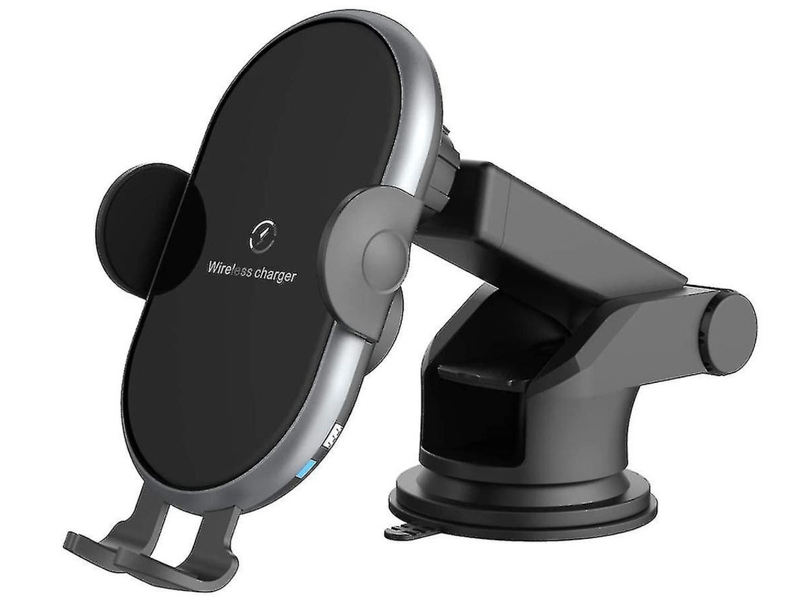 Carregador Carro Qi Fast Auto Clamping Painel Pára Para Apple, Google, Samsung Yizhood Preto