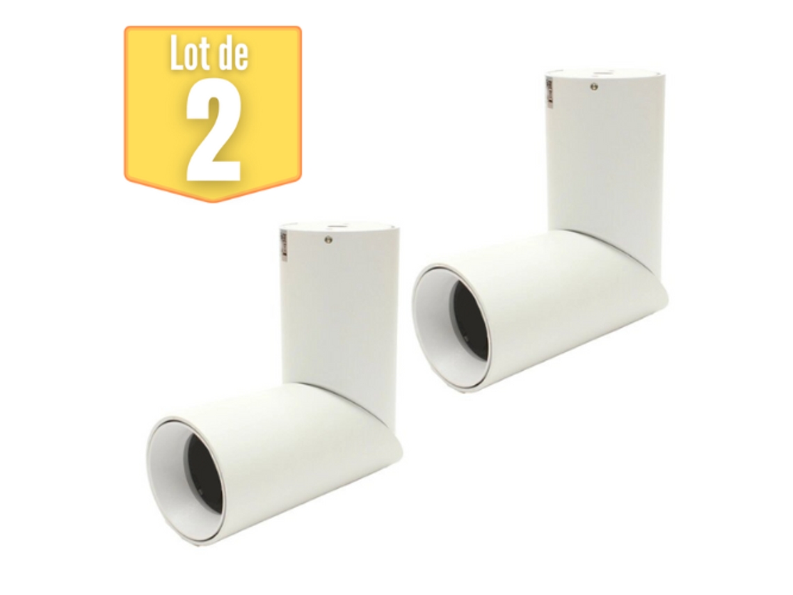 Conjunto de 2 Luzes de Teto Tobes Gu10 Ip20 Branco HOROZ ELECTRIC