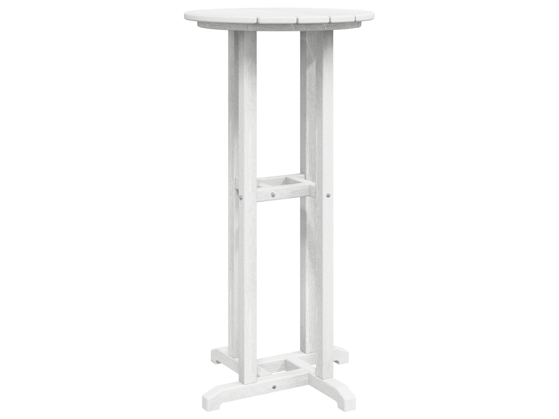 Conjunto 1 Mesa De Exterior Vidaxl Branco Polietileno (55 X 55 X 107 Cm)