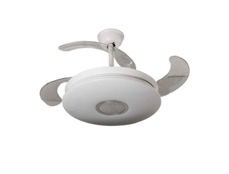 Ventilador DC SEREN branco LED 6 velocidades CCT ajustável TEGALUXE