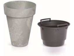 Vaso PROSPERPLAST Cube Slim Beton (Cinzento - 35.5 x 35.5 x 44 cm)