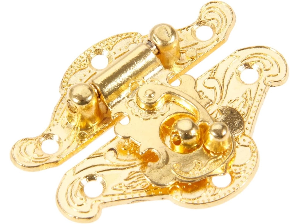 Fecho De Caixa Dourado Antigo, Trava De Segurança, Ferragens Para Móveis, Fivela De Mala, Clipe De Fecho