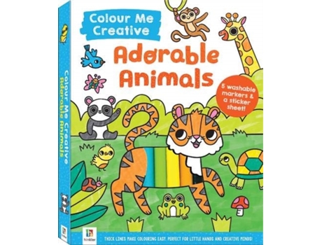 Livro Colour Me Creative Adorable Animals De Hinkler Pty Ltd (inglês)