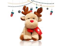 Pelúcia de Rena Natal 30 Cm, Boneco Decoração Presente para Meninos e Meninas, Ergonômico, Uso Diário STELASPLEN