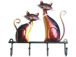 Gancho Metal Para Parede Porta Chaves Cabide Decorativo Com Design De Gato Suporte Para Chaves