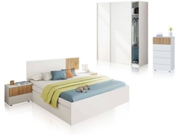 Quarto Nitza 5c Max V1 Blanco Artik Natur 196 X 37 X 156 Cm Duehome (blanco Mate)