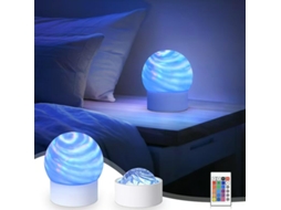 Projetor De Luz Galáctica 2 Em 1, Projetor De Ondas Oceânicas Com 15 Cores, Projetor De Aurora Boreal Recarregável Via Usb Com Controle Remoto