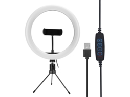Luz Anel Led Usb Mesa 10 Polegadas Dimmable Tripé LAXISCREED