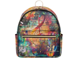 Mochila de Couro Tropicallife para Mulheres e Meninas Design de Inst Estampas Pe Impermeável