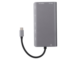 Estação De Docking 8 Em 1 Usb3.0 Hdmi Vga Gigabit Lan Type C Pd Com Jack 3.5mm
