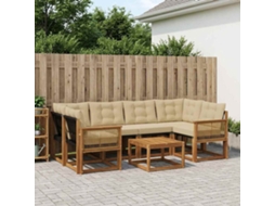 Vidaxl Conjunto De Sofás Para Exterior 7 Pcs Natural E Bege