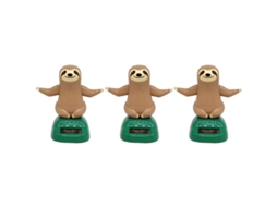 3pcs Adornos De Coche Con Cabeza Moviéndose Animal Sloth Suministro Solar Juguetes Para Auto Oficina Hogar Regalo