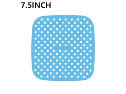 Forros de silicone reutilizáveis para fritadeira elétrica Slowmoose Blue, papel vegetal de qualidade alimentar
