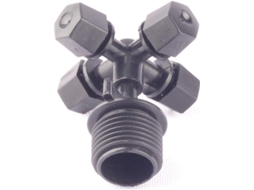 Kit de irrigação com 30 conjuntos de conectores de 6 mm rosca 1/2 polegada | S/MARCA