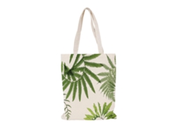 Sacola de Compras Dobrável, Ecológica, com Estampa de Plantas, para Uso Diário, Bolsa de Ombro Feminina em Lona. GOKOCO