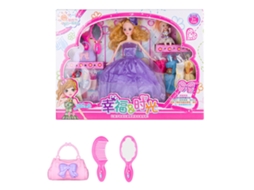 Conjunto De Boneca 17,3cm Caixa De Presente Fashion Linda Princesa