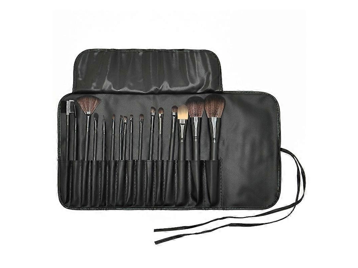 Conjunto De 15 Pincéis De Maquiagem Pretos, Pincel Para Base Em Pó Solto, Ferramenta De Maquiagem Everley891