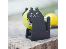 Dispensador de Fita Adesiva Mesa em Formato Animal Madeira com Desenho Animado Suporte para GOKOCO