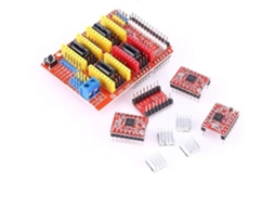 Escolha Única - Placa De Proteção Cnc V3.0 - 4 Unidades Motor Driver A4988 - Desligamento Térmico - Dc 12v A 36v - 68 X 53 X 18 Mm - Vermelho