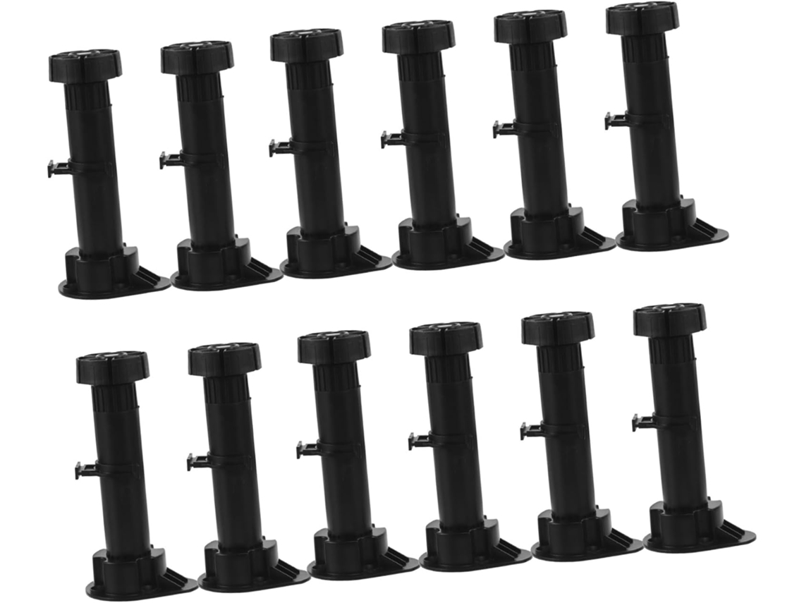 Vaguelly Conjunto De 12 Pés Niveladores Ajustáveis Para Móveis, Resistentes E Antiderrapantes, Para Sofás E Cadeiras