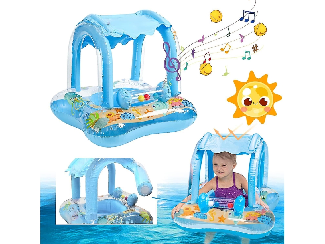 Boia De Natação Inflável Para Bebês, Boia De Natação Para Piscina Com Proteção Solar Fps 50+ Para Crianças De 3 A 36 Meses, Diversão -aquaforge