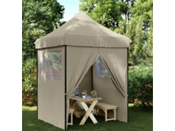 Vidaxl Tenda P/ Festas Pop-up Dobrável C/ 4 Paredes Cinza-acastanhado