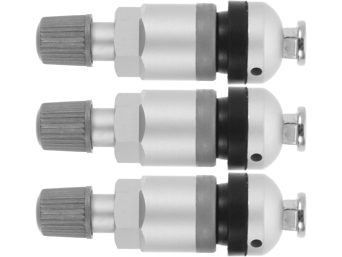 Conjunto de 3 pinos de conexão rápida para válvulas em liga de alumínio para instalação.