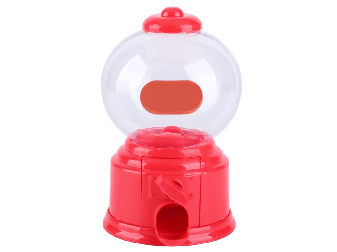 Mali máquina de Doces Portátil Infantil Plástico Mini Dispenser de Chicletes Presente para Crianças (vermelho)