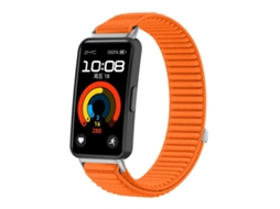 Bracelete para Huawei Band 10 / 9 / 8 XIAOMOYU em Nylon Trançado com Fecho de Velcro Laranja