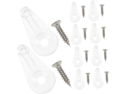 Clips De Fixação Para Portas Vidro 4 Mm Com Parafusos, 25 Peças Plásti