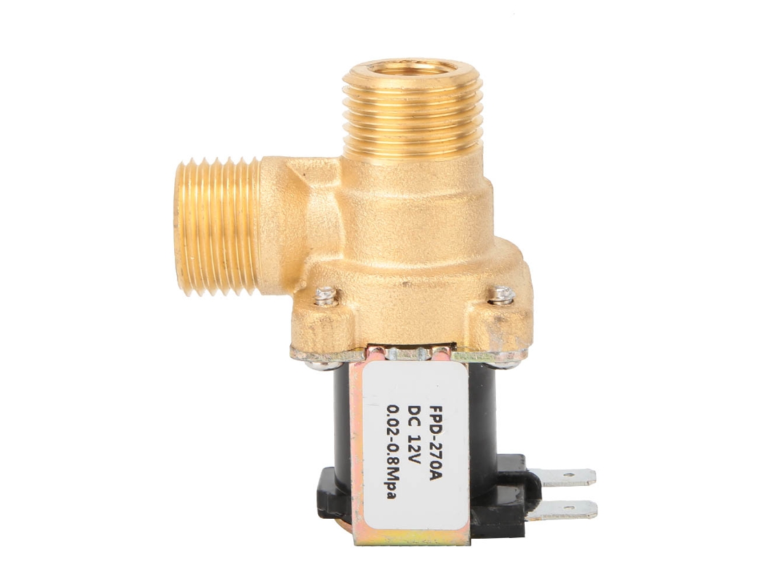 Válvula Solenoide De Latón Normalmente Cerrada, Conmutador De Entrada De Agua G1/2'' (cc12v)