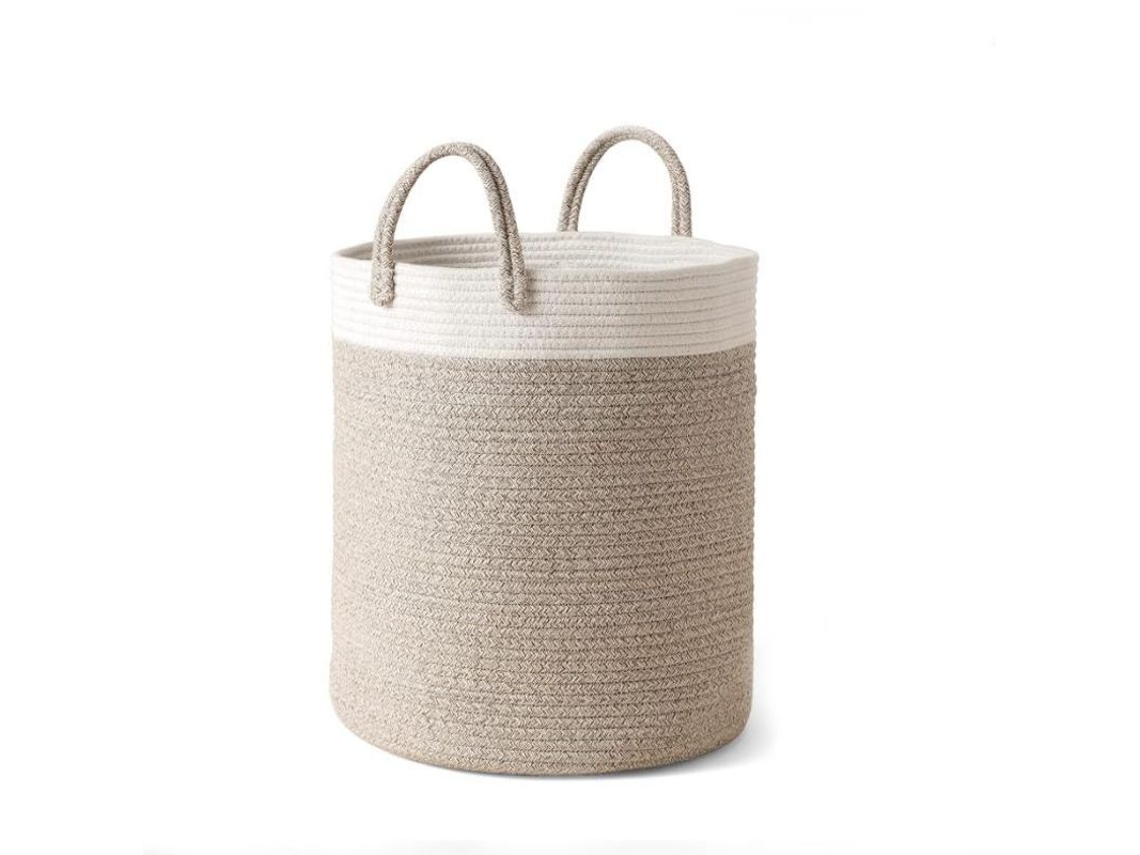 2026-cesto De Rope De Algodão Alto 13x15 Polegadas Para Roupa, Brinquedos E Cobertores