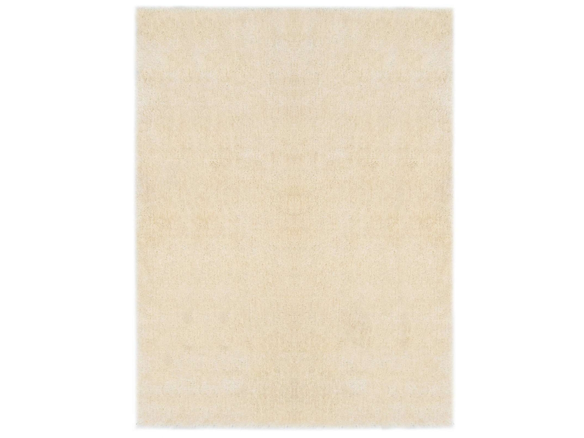 Vidaxl Tapete Shaggy Para Área Creme 120 X 160 Cm Polietileno