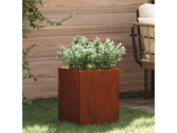 Vidaxl Vaso De Jardim Ferro Enferrujado 32 X 32 X 40 Cm