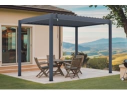 Pérgola Bioclimática Autoportante Piana 3x2m Em Alumínio Com 3 Peças Para Maior Privacidade.