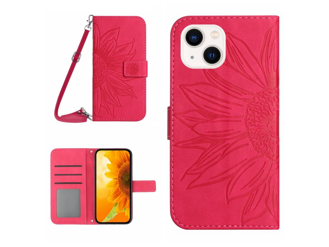 Capa Pega Para Iphone 15 Plus Pele Sintética Rosa