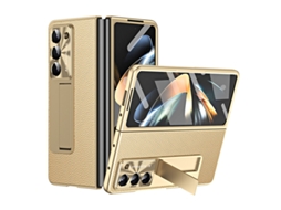 Capa Para Samsung Galaxy Z Fold7 Lente Ângulo Ajustável Dourado Czhhmart