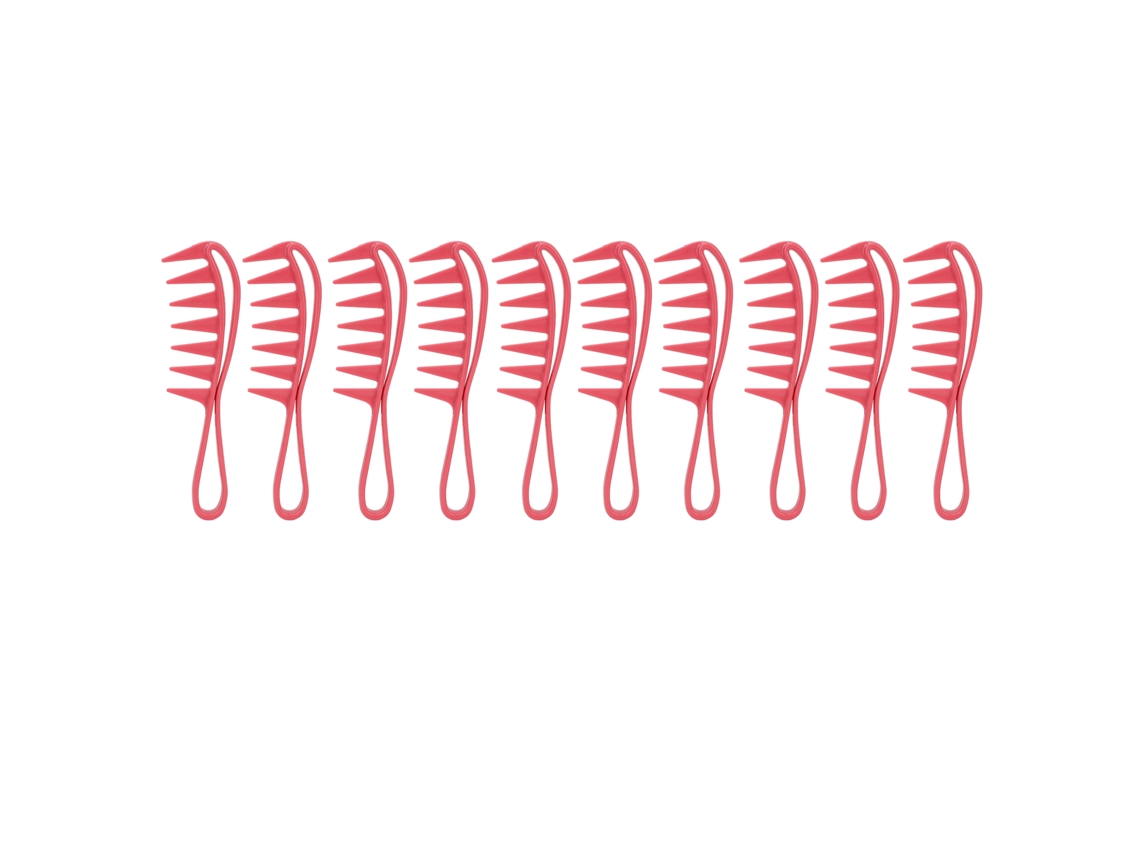 2026 10 Pentes de Dentes Largos com Cabo Ergonômico para Pentear e Desembaraçar Cabelo