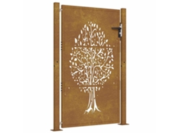 Garden Gate, Garden Gates Vidaxl Marrom Aço (100 X 125 Cm)