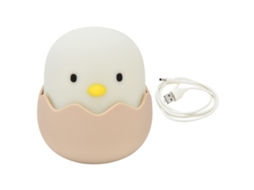 Luz Noturna de Silicone 3d Frango Fofo para Crianças, Lâmpada de Mesa de Cama Ajustável e Durável | S/MARCA