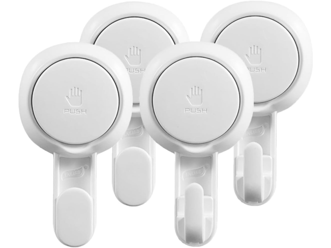 Conjunto De 4 Ganchos Sucção Fortes Para Banheiro E Cozinha, Cabides