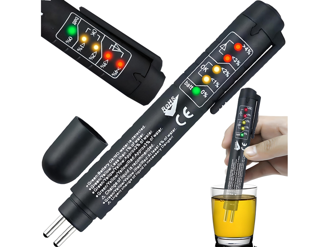 Tester Zruxe Para Líquido De Travão Digital (dot 3-4-5, 5 Led, Preto)