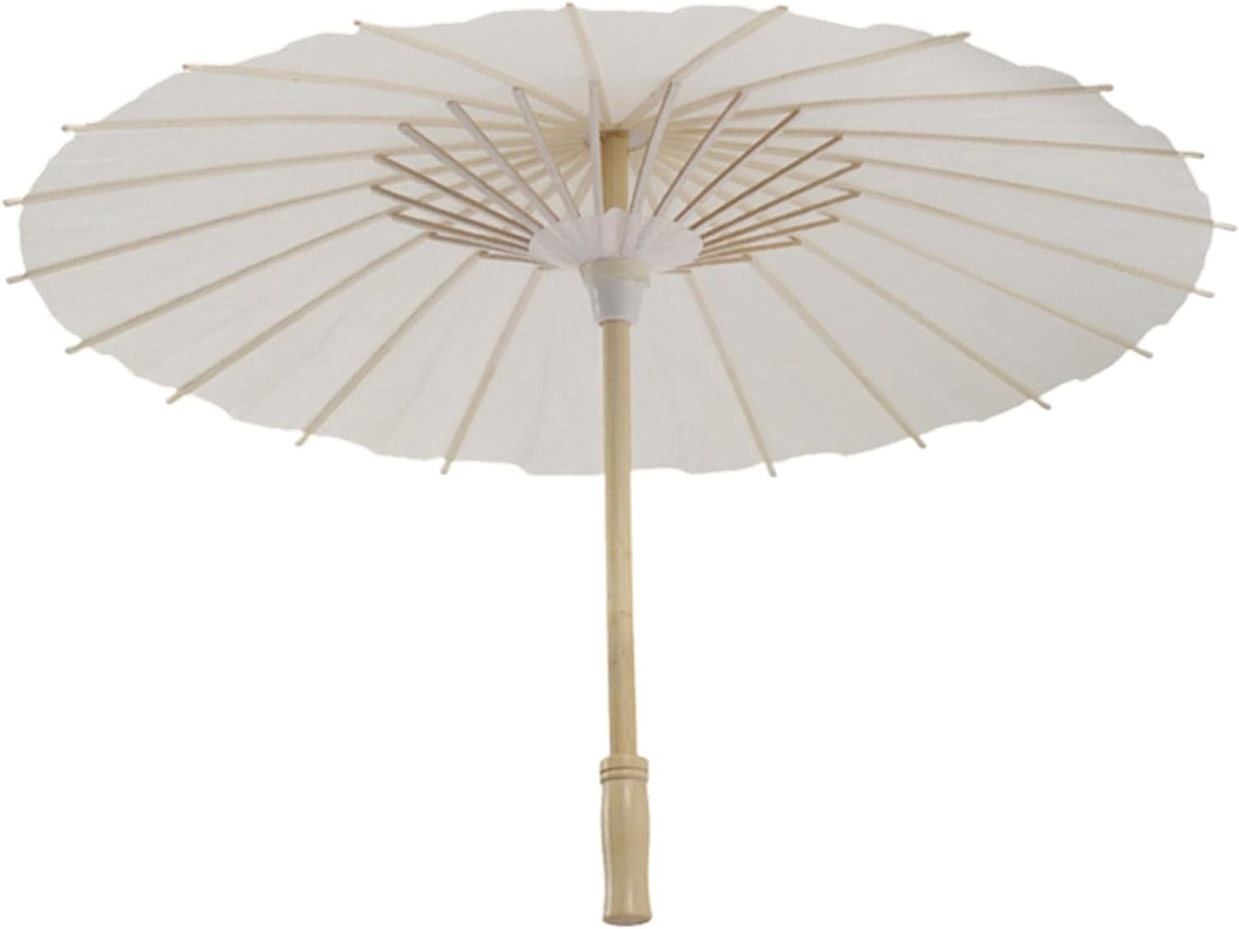 Guarda-chuva De Papel Oleado Branco Para Fazer Você Mesmo, Guarda-chuva De Bambu, 83 Cm De Diâmetro, Para Pintura.